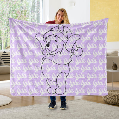 Custom NAME Cozy Plush Fleece Blankets II - BUY 2 SAVE 10%