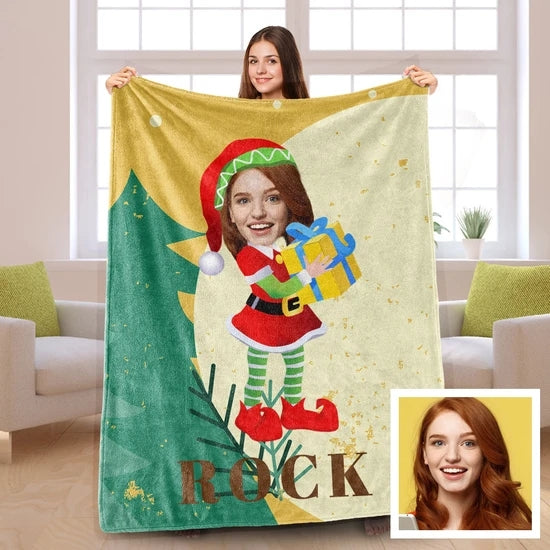 New Custom Christmas Photo Blanket