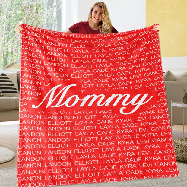 Custom Fleece Blanket with Nickname & Kids Names - BUY 2 SAVE 10%
