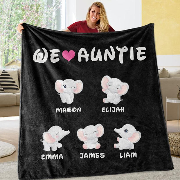 Custom CHRISTMAS BLANKET with Nickname & Kids Names