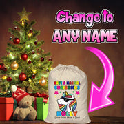 PERSONALISED BAT SUPERHERO GIRLS PINK CHRISTMAS SANTA SACK，NEW CHRISTMAS GIFT！