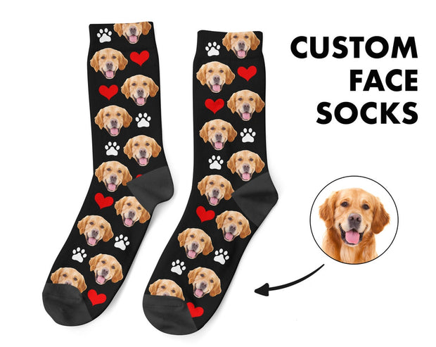 New Custom Christmas Socks With Your Pet's Face