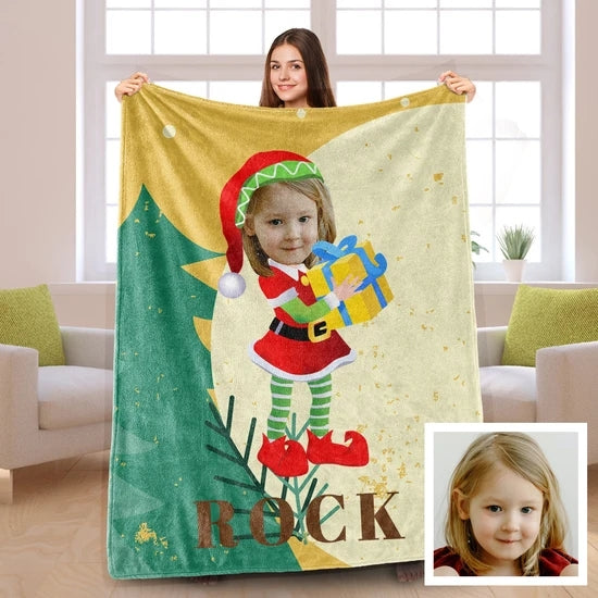 New Custom Christmas Photo Blanket