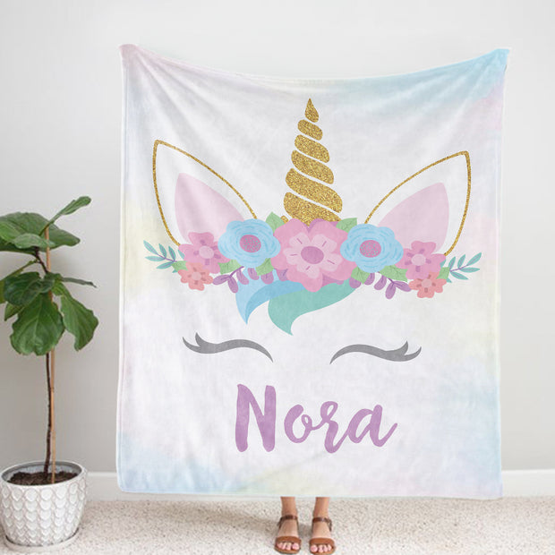 Custom Unicorn Fleece Blanket, New Christmas Gift!