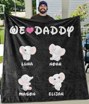 Custom CHRISTMAS BLANKET with Nickname & Kids Names