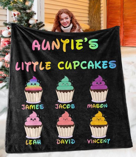 Custom CHRISTMAS SNOWMAN BLANKET with Nickname & Kids Names