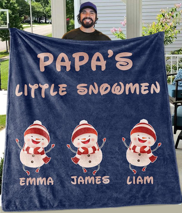 Custom CHRISTMAS BLANKET with Nickname & Kids Names