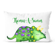 Personalized Dinosaur Name Pillowcase, Custom Dinosaur Kids Bedroom Decor V