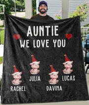 Custom CHRISTMAS BLANKET with Nickname & Kids Names