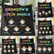 Custom CHRISTMAS BLANKET with Nickname & Kids Names