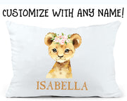 Custom Name Animal Children's Pillowcase I
