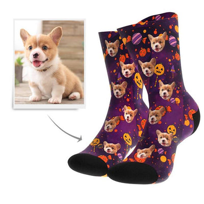 New Custom Christmas Socks With Your Pet's Face