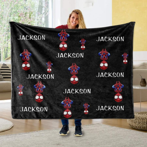 Custom Name Spider Man Blanket, New Christmas Gift!